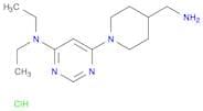 6-[4-(aminomethyl)piperidin-1-yl]-N,N-diethylpyrimidin-4-amine hydrochloride