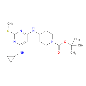 4-(6-Cyclopropylamino-2-methylsulfanyl-pyrimidin-4-ylamino)-piperidine-1-carboxylic acid tert-buty…
