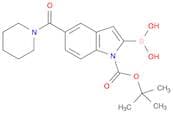 1H-Indole-1-carboxylic acid, 2-borono-5-(1-piperidinylcarbonyl)-, 1-(1,1-dimethylethyl) ester