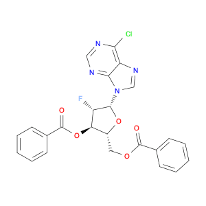 9H-​Purine, 6-​chloro-​9-​(3,​5-​di-​O-​benzoyl-​2-​deoxy-​2-​fluoro-​β-​D-​arabinofuranosyl)​-