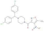 [4-[Bis(4-chlorophenyl)methyl]piperazin-1-yl]-(5-methyl-4-nitro-1,2-oxazol-3-yl)methanone