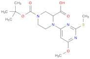 4-(tert-Butoxycarbonyl)-1-(6-methoxy-2-(methylthio)pyrimidin-4-yl)piperazine-2-carboxylic acid