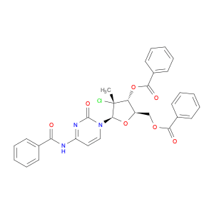 2-[(2R,3R,4R,5R)-5-(4-benzamido-2-oxo-1,2-dihydropyrimidin-1-yl)-2-[(benzoyloxy)methyl]-4-chloro-4…