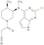 3-((3R,4R)-3-((2-chloro-7H-pyrrolo[2,3-d]pyrimidin-4-yl)(methyl)amino)-4-methylpiperidin-1-yl)-3-o…