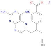 Benzoic acid, 4-[1-[(2,4-diamino-6-pteridinyl)methyl]-3-butyn-1-yl]-, lithium salt (1:1)