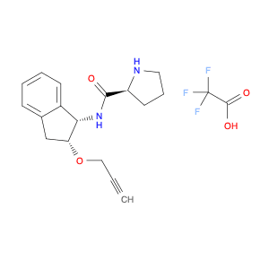 (S)-N-((1S,2R)-2-(prop-2-yn-1-yloxy)-2,3-dihydro-1H-inden-1-yl)pyrrolidine-2-carboxamide 2,2,2-tri…