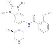 N-[2,3-Dihydro-1,3-dimethyl-6-[(2R)-2-methyl-1-piperazinyl]-2-oxo-1H-benzimidazol-5-yl]-2-methoxyb…