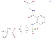 N-[2-[[[4-(2,2-Dimethyl-1-oxopropoxy)phenyl]sulfonyl]amino]benzoyl]-(S)-glycine monosodium salt