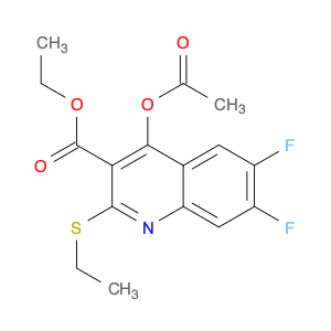 Ethyl 4-acetoxy-2-(ethylthio)-6,7-difluoroquinoline-3-carboxylate