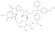 5'-O-[Bis(4-methoxyphenyl)phenylmethyl]-2'-deoxy-2'-fluoro-N-(2-methyl-1-oxopropyl)guanosine 3'-[2…
