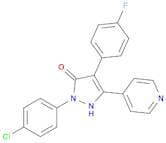 2-(4-CHLOROPHENYL)-4-(4-FLUOROPHENYL)-5-PYRIDIN-4-YL-1,2-DIHYDROPYRAZOL-3-ONE