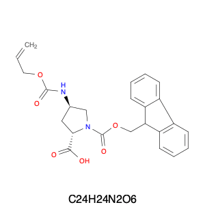 (2R,4R)-4-Alloc-amino-1-Fmoc-pyrrolidine-2-carboxylic acid