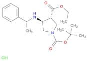 (3R,4S)-1-tert-butyl 3-ethyl 4-(((R)-1-phenylethyl)amino)pyrrolidine-1,3-dicarboxylate hydrochlori…