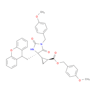 CYCLOPROPANECARBOXYLIC ACID, 2-[(4R)-1-[(4-METHOXYPHENYL)METHYL]-2,5-DIOXO-4-(9H-XANTHEN-9-YLMETHY…