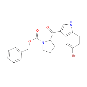 1-Pyrrolidinecarboxylic acid, 2-[(5-bromo-1H-indol-3-yl)carbonyl]-, phenylmethyl ester, (S)-