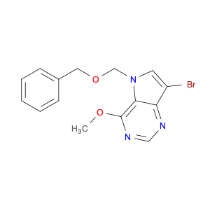 5H-Pyrrolo3,2-dpyrimidine, 7-bromo-4-methoxy-5-(phenylmethoxy)methyl-
