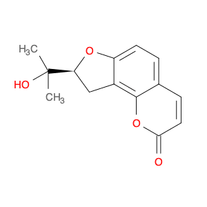 2H-Furo(2,3-h)-1-benzopyran-2-one, 8,9-dihydro-8-(1-hydroxy-1-methylet hyl)-, (S)-