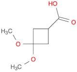 Cyclobutanecarboxylic acid, 3,3-dimethoxy- (9CI)