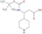 3-((tert-Butoxycarbonyl)amino)-3-(piperidin-4-yl)propanoic acid