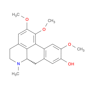 4H-Dibenzo(de,g)quinolin-9-ol, 5,6,6a,7-tetrahydro-1,2,10-trimethoxy-6 -methyl-, (S)-