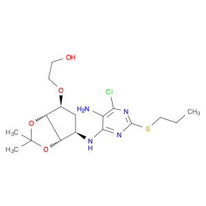 Ethanol, 2-[[(3aR,4S,6R,6aS)-6-[[5-amino-6-chloro-2-(propylthio)-4-pyrimidinyl]amino]tetrahydro-2,…