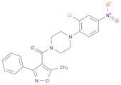 (4-(2-Chloro-4-nitrophenyl)piperazin-1-yl)(5-methyl-3-phenylisoxazol-4-yl)methanone