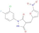 (E)-1-(3-Chloro-4-fluorophenyl)-4-((5-nitrofuran-2-yl)methylene)pyrazolidine-3,5-dione