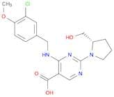 5-Pyrimidinecarboxylic acid, 4-[[(3-chloro-4-methoxyphenyl)methyl]amino]-2-[(2S)-2-(hydroxymethyl)…