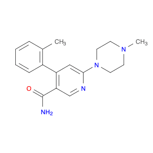 3-PYRIDINECARBOXAMIDE, 4-(2-METHYLPHENYL)-6-(4-METHYL-1-PIPERAZINYL)-