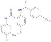 Benzamide, N-​(5-​chloro-​2-​pyridinyl)​-​2-​[(4-​cyanobenzoyl)​amino]​-​5-​methoxy-