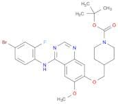 tert-Butyl 4-(((4-((4-bromo-2-fluorophenyl)amino)-6-methoxyquinazolin-7-yl)oxy)methyl)piperidine-1…