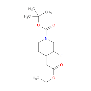 tert-butyl 4-(2-ethoxy-2-oxoethyl)-3-fluoropiperidine-1-carboxyl