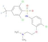 2,6-Dichloro-N-(4-chloro-3-(2-(dimethylamino)ethoxy)phenyl)-4-(trifluoromethyl)benzenesulfonamide