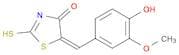 (5E)-5-(4-hydroxy-3-methoxybenzylidene)-2-mercapto-1,3-thiazol-4(5H)-one