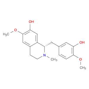 (S)-1,2,3,4-tetrahydro-1-[(3-hydroxy-4-methoxyphenyl)methyl]-6-methoxy-2-methylisoquinolin-7-ol