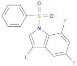 5,7-Difluoro-3-iodo-1-(phenylsulfonyl)-1H-indole