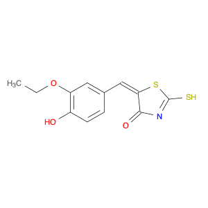 (5E)-5-(3-ethoxy-4-hydroxybenzylidene)-2-mercapto-1,3-thiazol-4(5H)-one