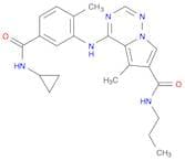 4-((5-(Cyclopropylcarbamoyl)-2-methylphenyl)amino)-5-methyl-N-propylpyrrolo[2,1-f][1,2,4]triazine-…