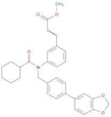 (E)-Methyl 3-(3-(N-(4-(benzo[d][1,3]dioxol-5-yl)benzyl)cyclohexanecarboxamido)phenyl)acrylate
