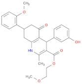 2-Methoxyethyl 4-(3-hydroxyphenyl)-7-(2-methoxyphenyl)-2-methyl-5-oxo-1,4,5,6,7,8-hexahydroquinoli…