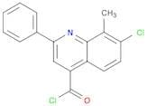 7-Chloro-8-methyl-2-phenylquinoline-4-carbonyl chloride