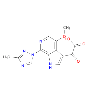 1H-Pyrrolo[2,3-c]pyridine-3-acetic acid, 4-methoxy-7-(3-methyl-1H-1,2,4-triazol-1-yl)-α-oxo-
