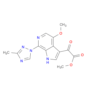 1H-Pyrrolo[2,3-c]pyridine-3-acetic acid, 4-methoxy-7-(3-methyl-1H-1,2,4-triazol-1-yl)-α-oxo-, meth…