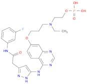 5-[[7-[3-[ethyl[2-(phosphonooxy)ethyl]amino]propoxy]-4-quinazolinyl]amino]-N-(3-fluorophenyl)-1H-p…