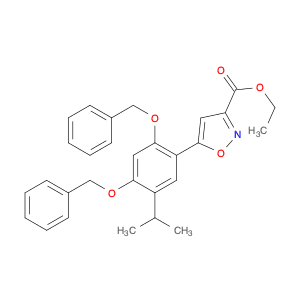 3-Isoxazolecarboxylic acid, 5-[5-(1-Methylethyl)-2,4-bis(phenylMethoxy)phenyl]-, ethyl ester
