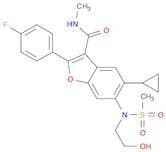 5-Cyclopropyl-2-(4-fluorophenyl)-6-[2-hydroxyethyl(methylsulfonyl)amino]-N-methyl-1-benzofuran-3-c…