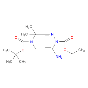 Pyrrolo[3,4-c]pyrazole-2,5(4H,6H)-dicarboxylic acid ,3-amino-6,6-dimethyl-,5-(1,1-dimethylethyl)2-…