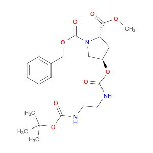 (2S,4R)-1-benzyl 2-methyl 4-(((2-((tert-butoxycarbonyl)amino)ethyl)carbamoyl)oxy)pyrrolidine-1,2-d…