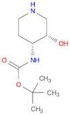 Carbamic acid, [(3S,4R)-3-hydroxy-4-piperidinyl]-, 1,1-dimethylethyl ester (9CI)