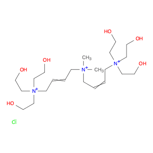 Poly[(dimethyliminio)-2-butene-1,4-diyl chloride],a-[4-[tris(2-hydroxyethyl)ammonio]-2-butenyl]-w-…